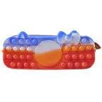 Fidget toy pencil pouch for kids with bubble pop surface