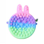 Portable silicone Pop It pencil pouch with fun caterpillar design