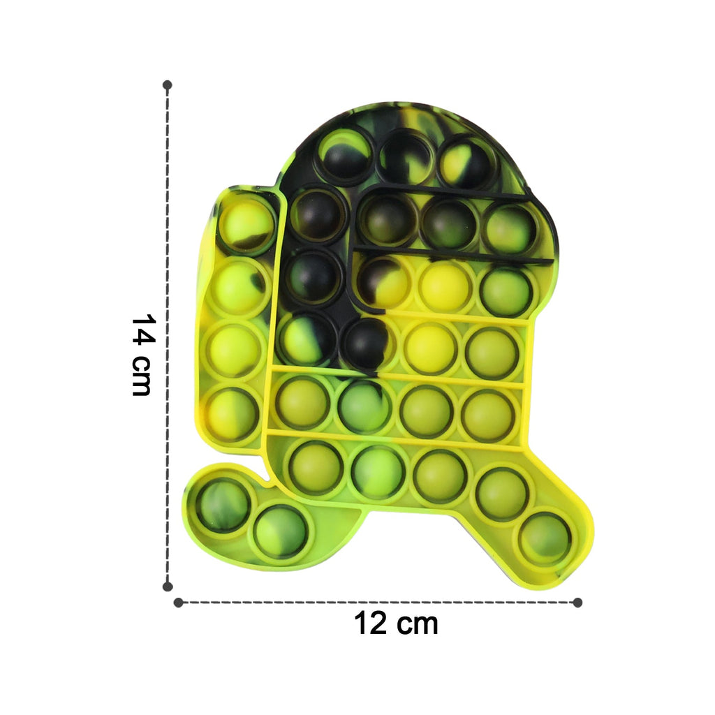 Silicone pop it toy showcasing bubble size and shape for fun play