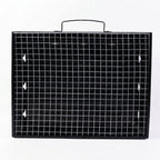 Portable charcoal grill with steel mesh surface