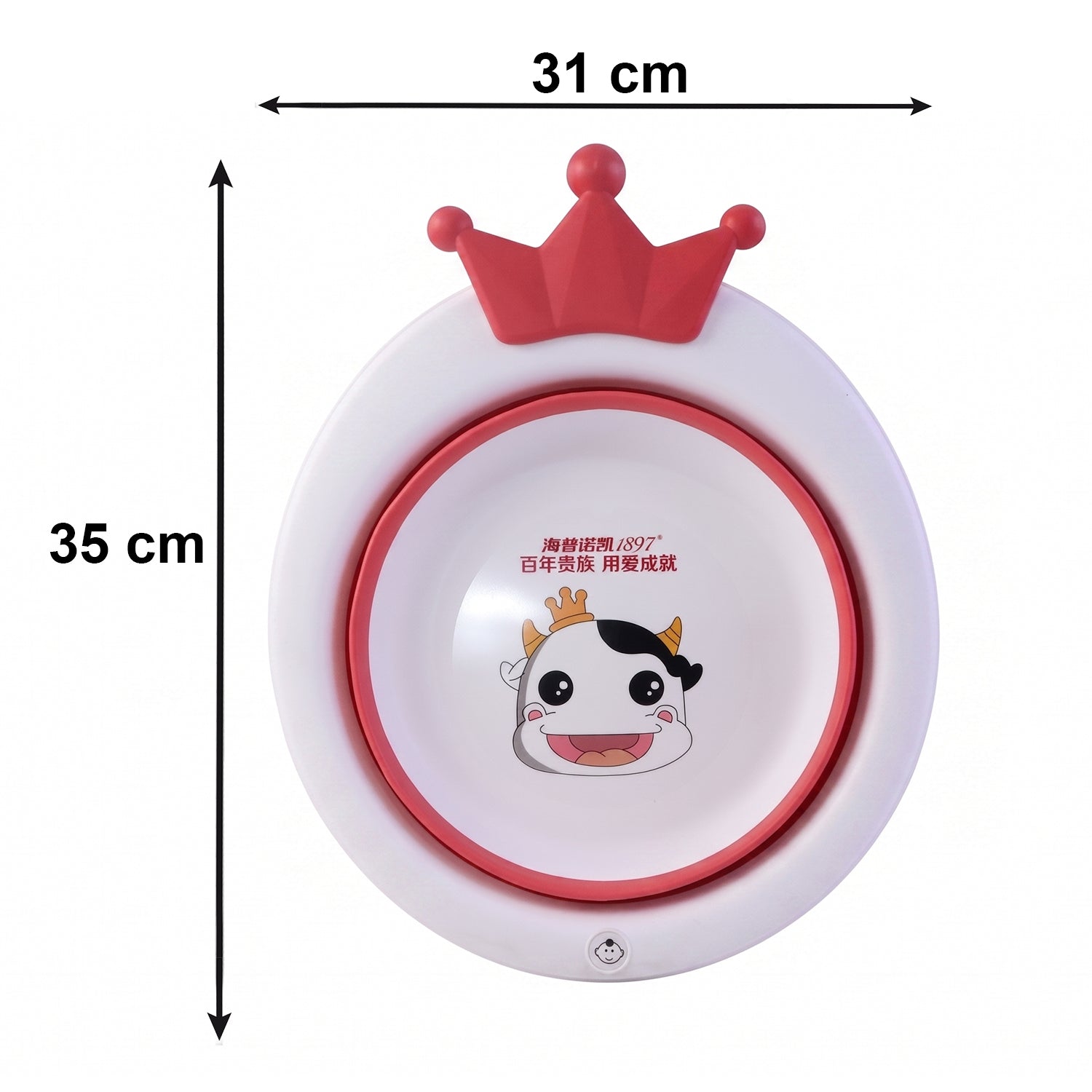 Spacious interior of baby bathtub in use, suitable for infants and toddlers