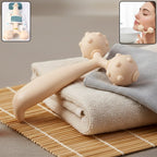 Dual ball facial and body massage roller with ergonomic handle