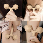 Massage roller for neck and shoulder tension relief with dual balls