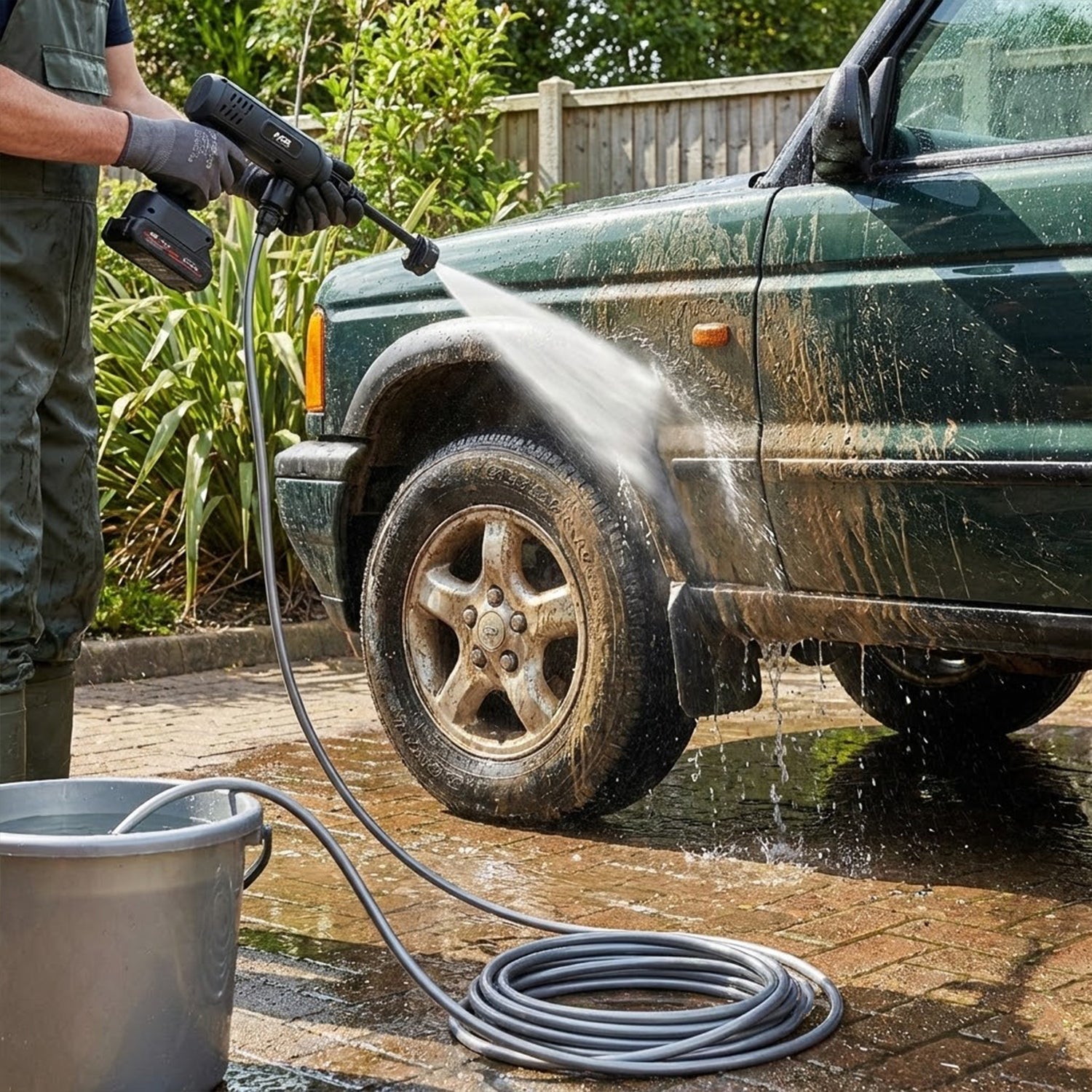 High-pressure water jet washer spray gun for car and garden use