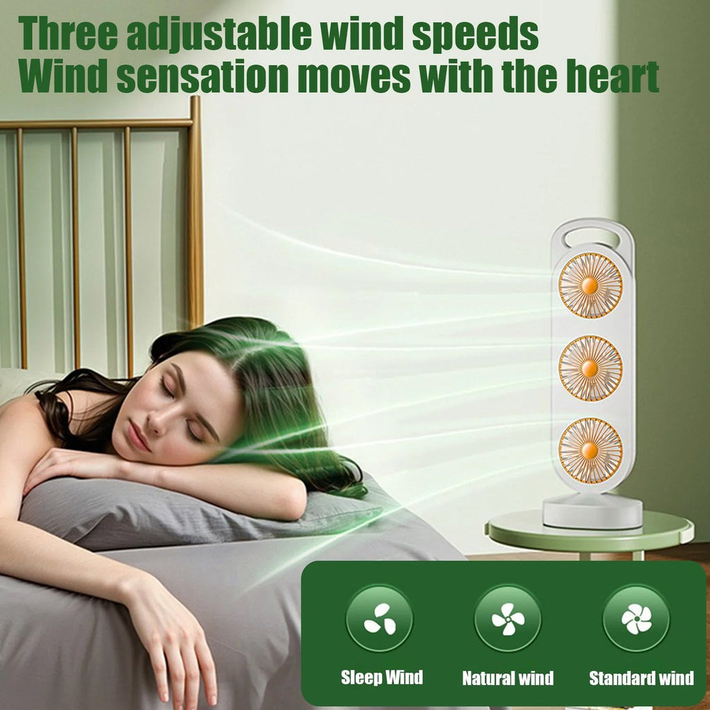 Small personal cooling fan for desk or bedside