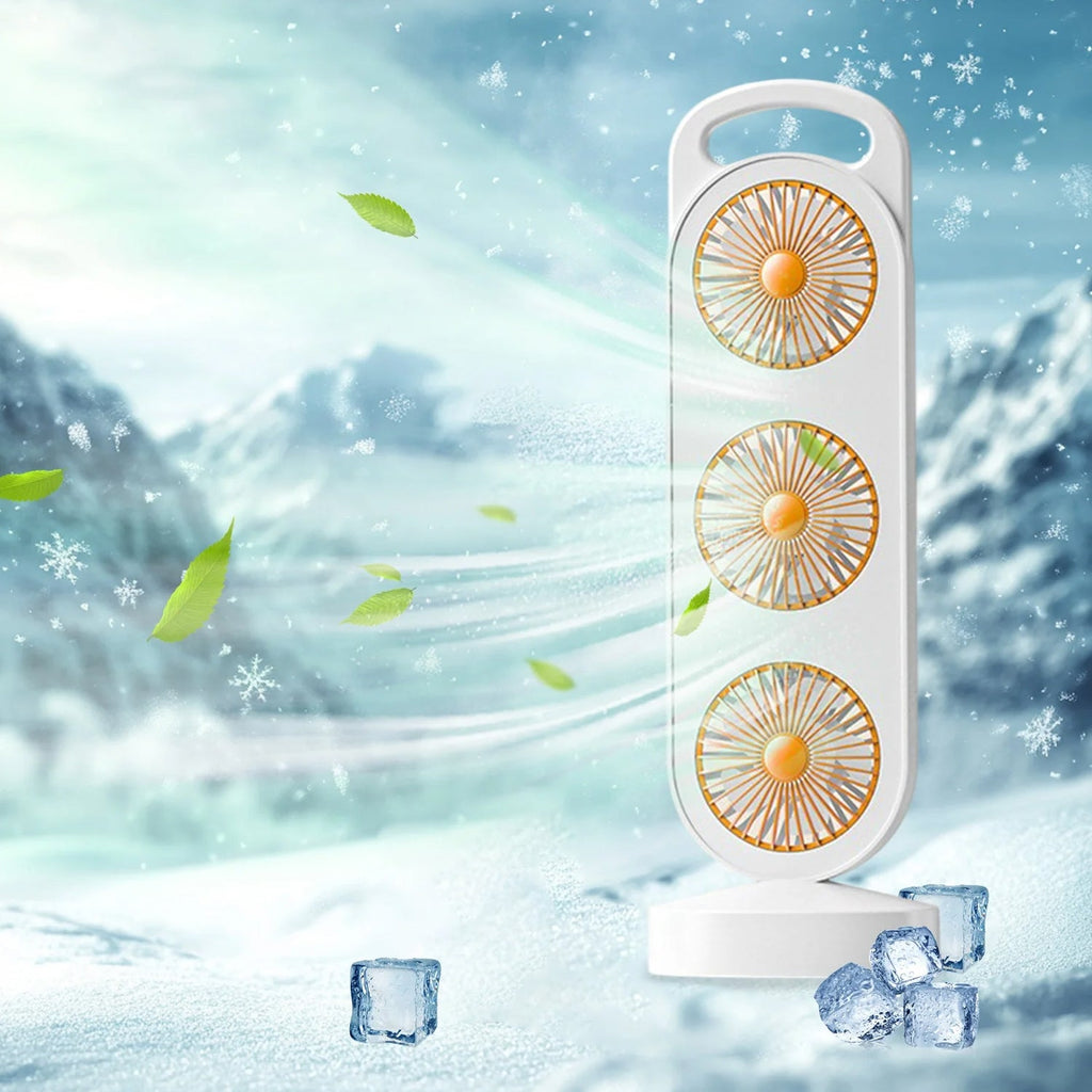 Portable mini table fan for home or office