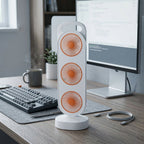 Multi-head portable desk fan for indoor use
