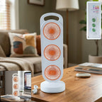 USB rechargeable triple head table fan for personal cooling