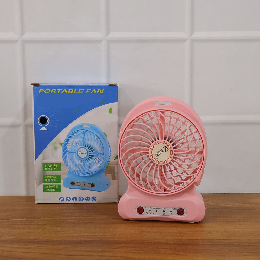 Portable fan providing cooling comfort in a home setting