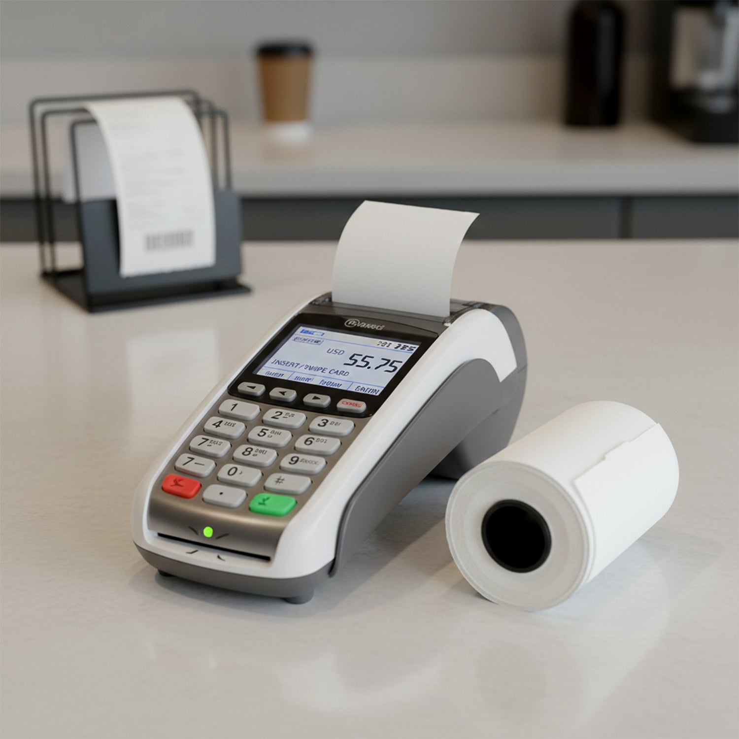 Self-adhesive thermal billing receipt roll for printing