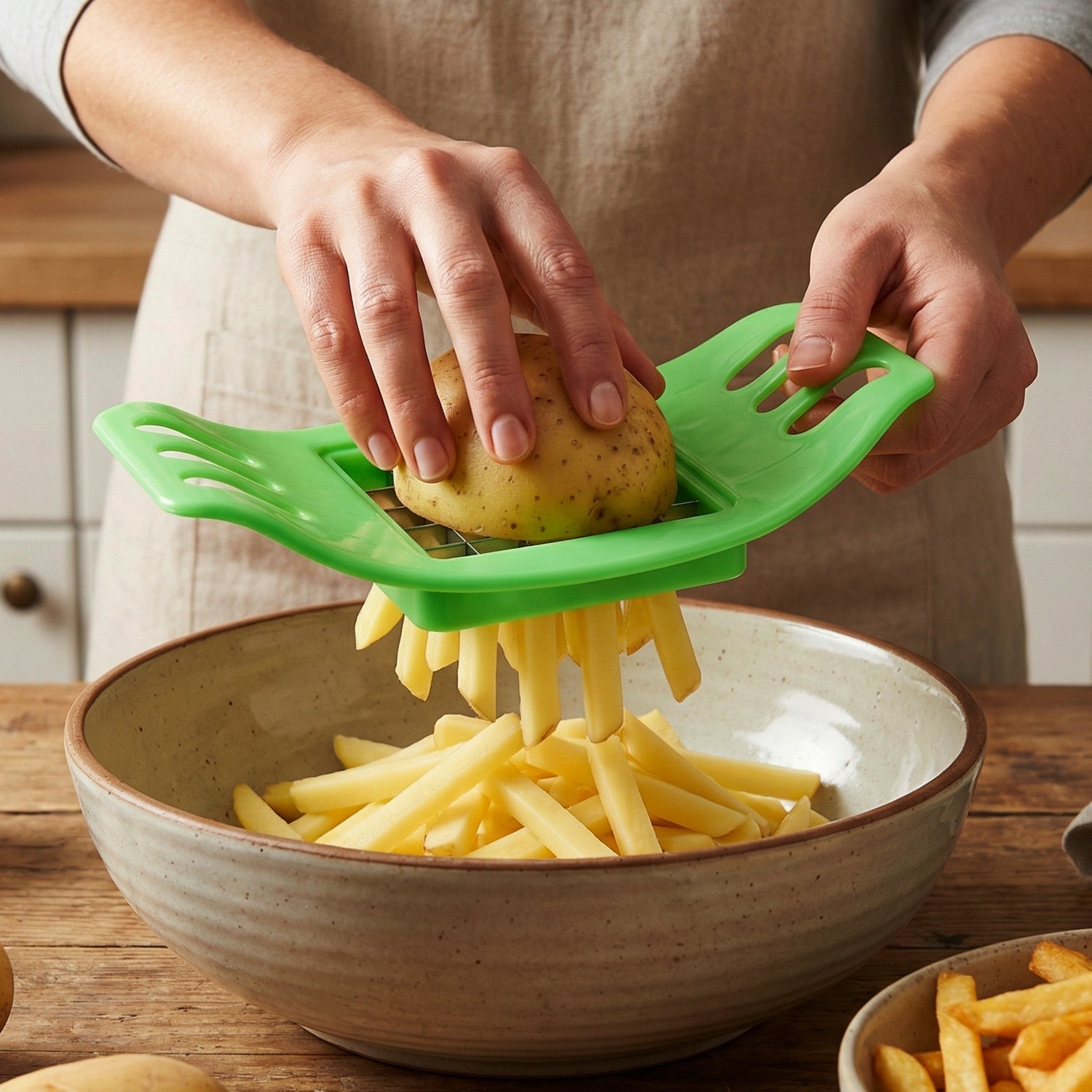 Potato Fries Cutter – Stainless Steel Blades for Easy Slicing | Indo Glow