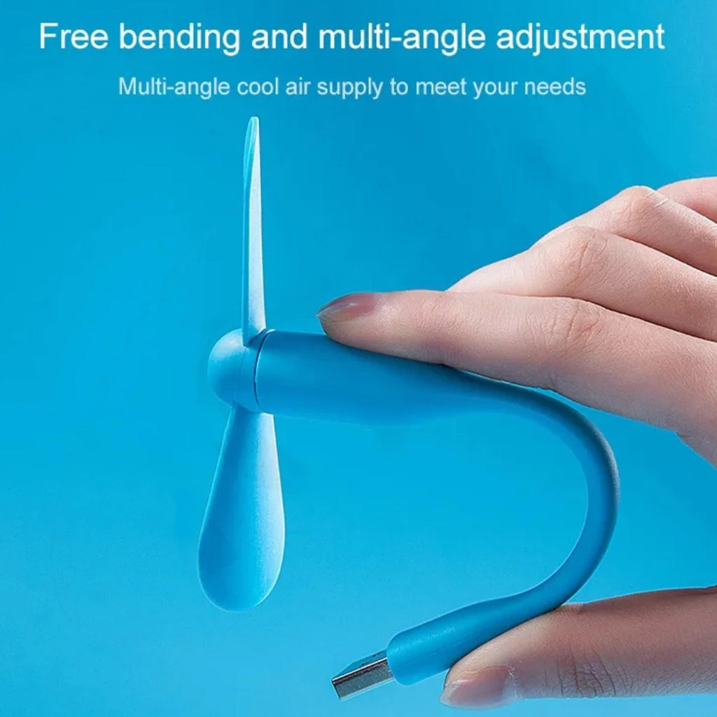 Flexible mini USB fan with adjustable tilt