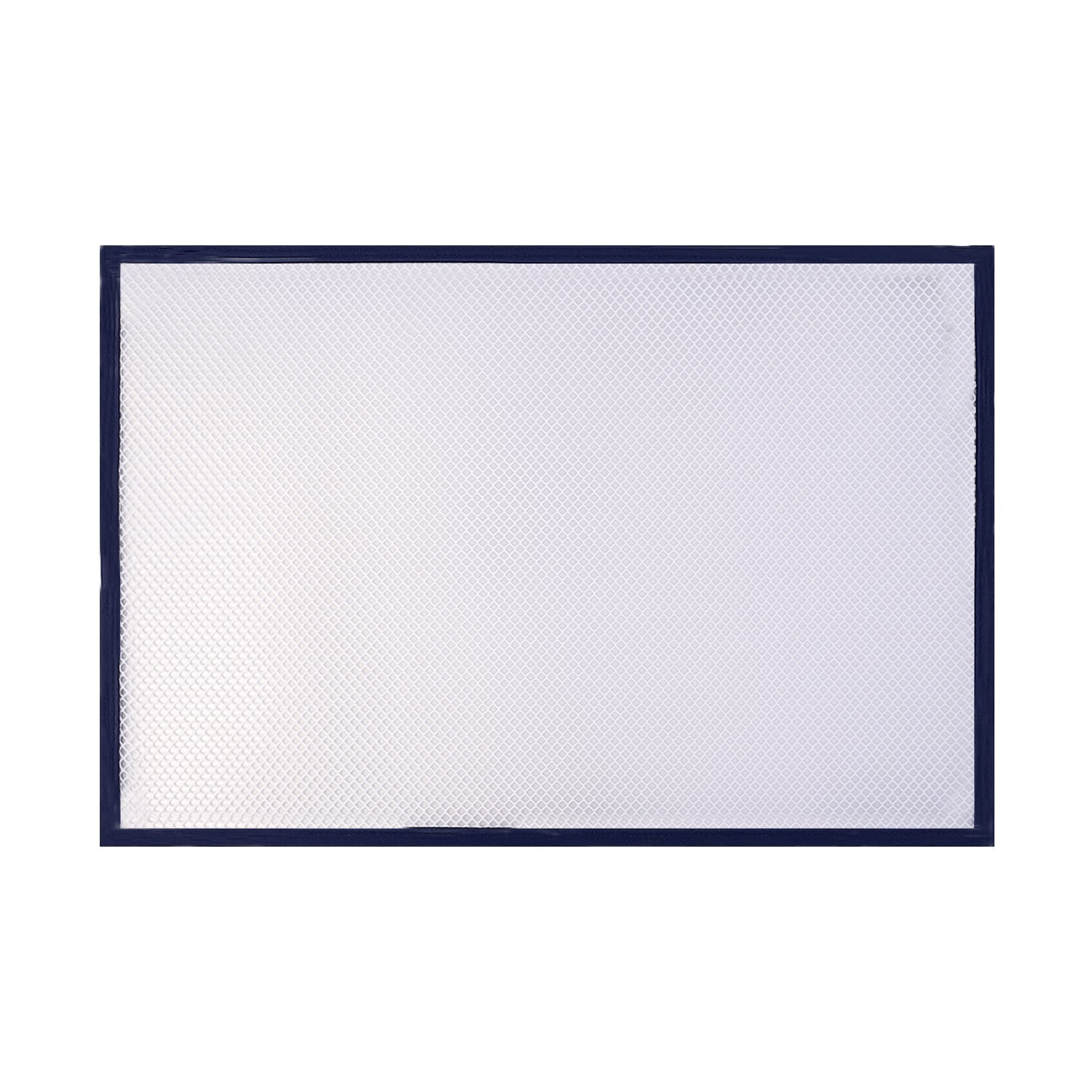 Flat laid heat-resistant ironing mesh press cloth showing its size and weave pattern