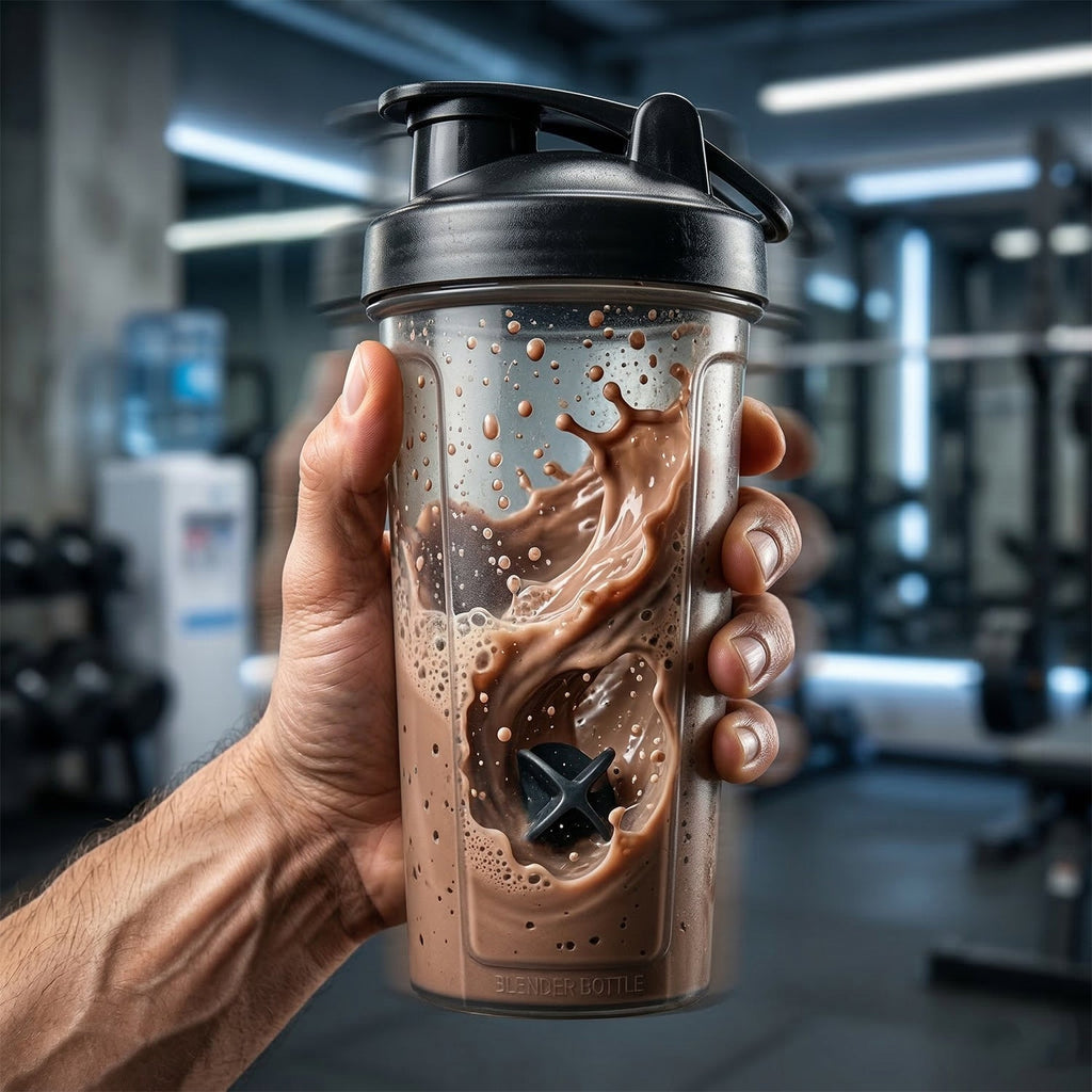 Portable 500 ml gym shaker bottle featuring mixing ball for protein shakes
