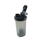 Close-up of gym shaker bottle’s wide mouth opening for easy filling and cleaning
