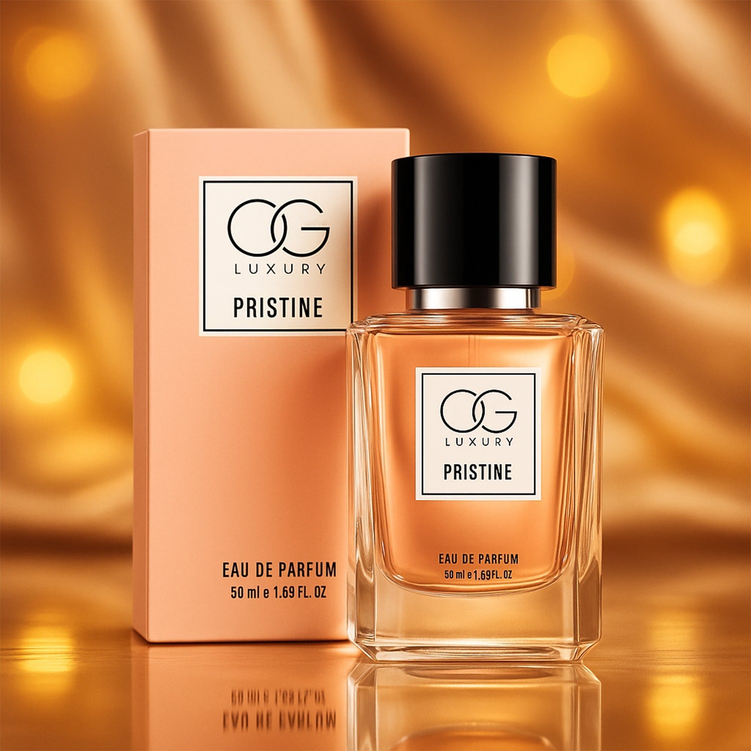 Pristine Eau De Parfum bottle showcasing elegant design and long-lasting fragrance