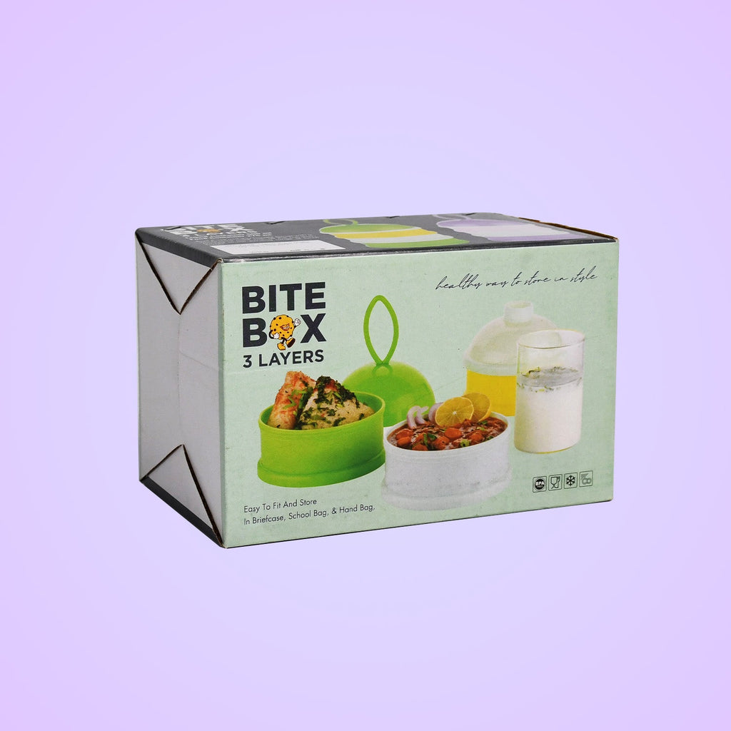 Cute and portable milk powder box in purple, ideal for toddlers.