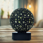 LED projection night lamp showing star pattern glowing softly