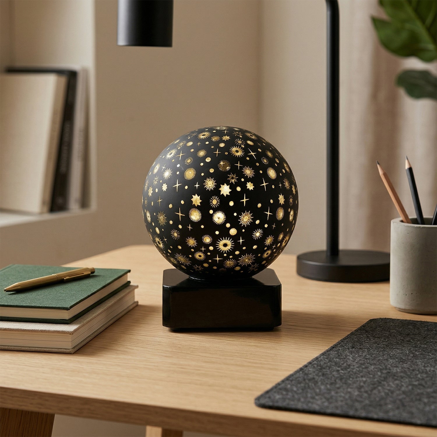 Starry sky projector lamp creating dreamy night light effect