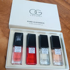 Additional view of Pure Elegance perfume gift set highlighting four scents