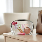Portable 3-in-1 makeup bag set pouch with glitter LOVE design