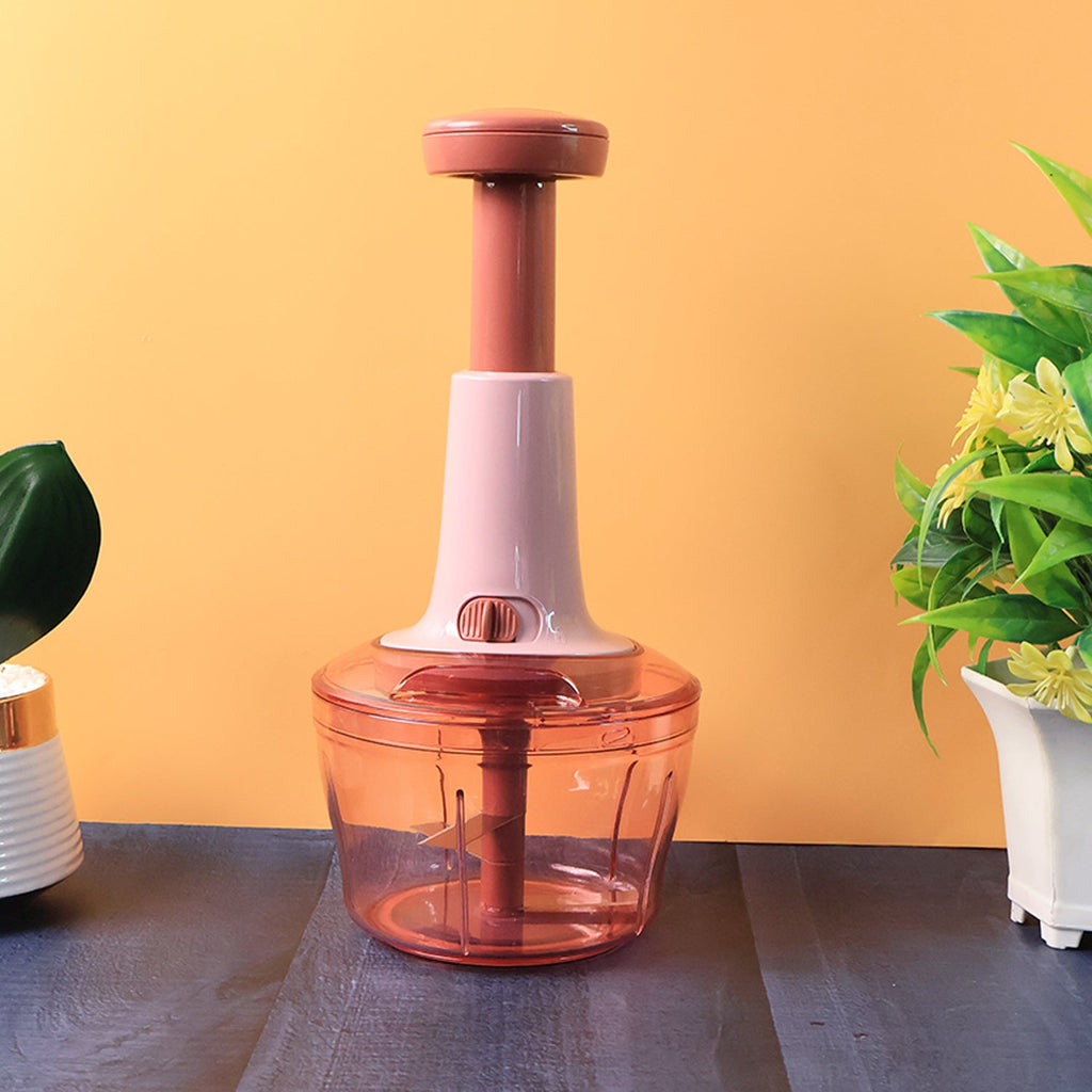 Ergonomic handle of the vegetable chopper for comfortable grip