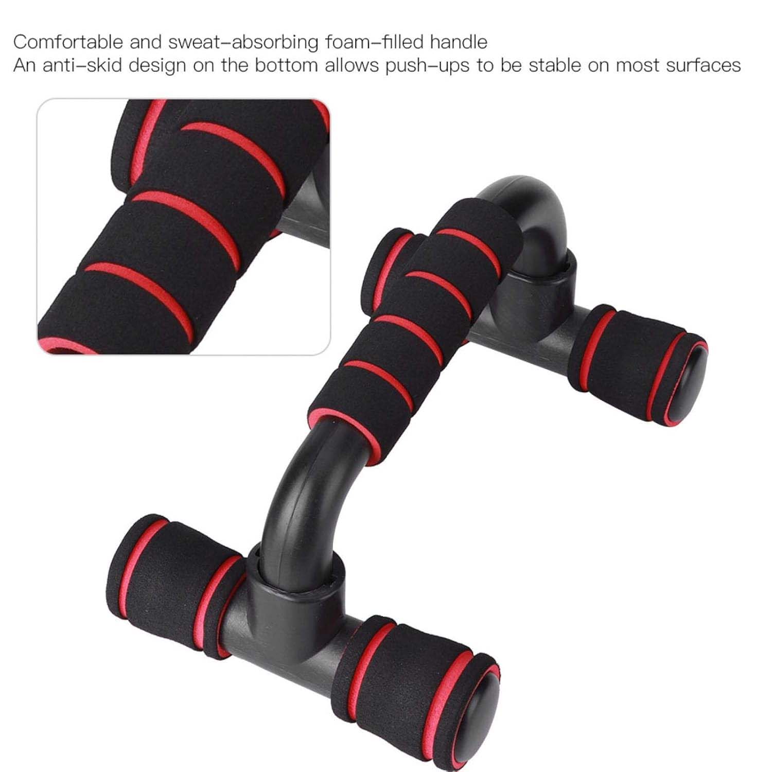Full set of Konex Push-Up Bars arranged for a home gym setup, promoting upper body fitness.
