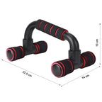 Konex Push-Up Bars with non-slip workout grips, illustrating compact size and stability.