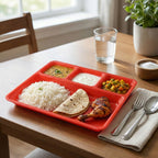 Sectioned plate tray to keep meal items distinct and organized