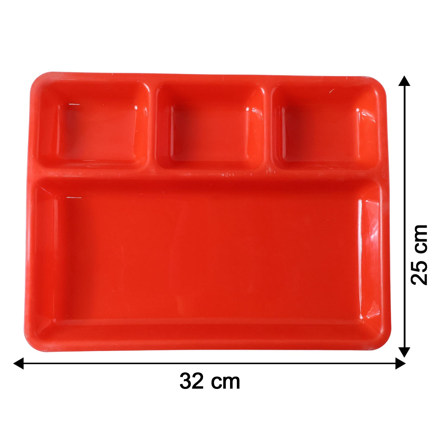 Size illustration of 32×25 cm compartment serving tray