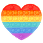 Soft silicone fidget toy bubbles in vibrant rainbow colors
