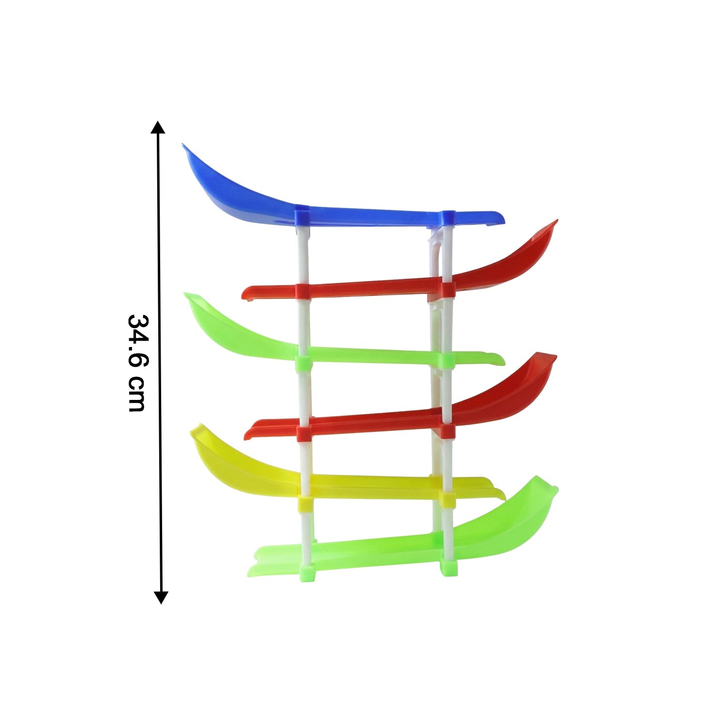 Fun racing toy set for kids with colorful ramps