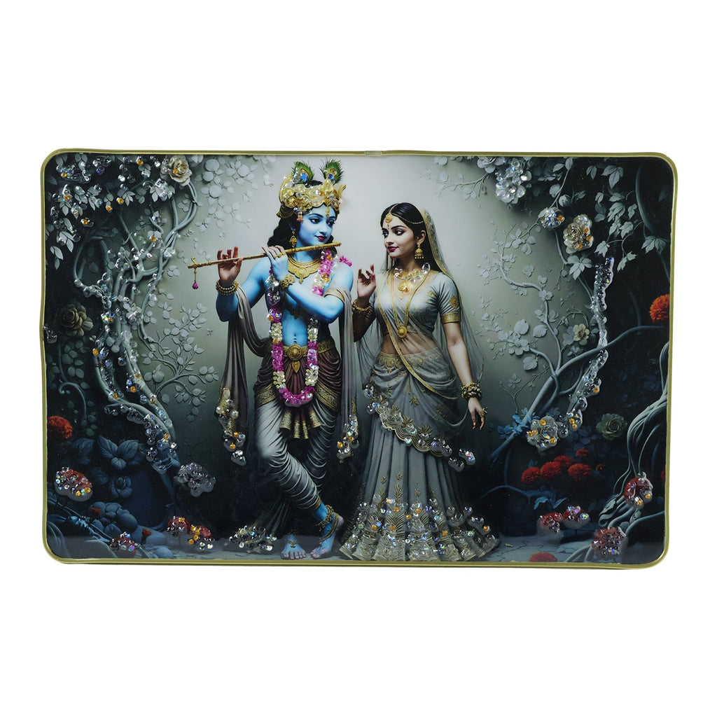 Decorative Radha Krishna wall hanging frame for home or office