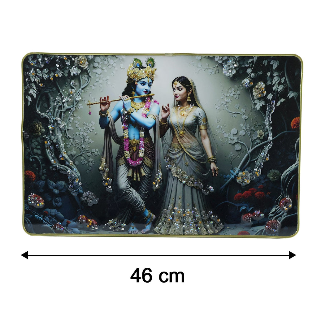 Radha Krishna Wall Frame – Elegant Spiritual Home Decor