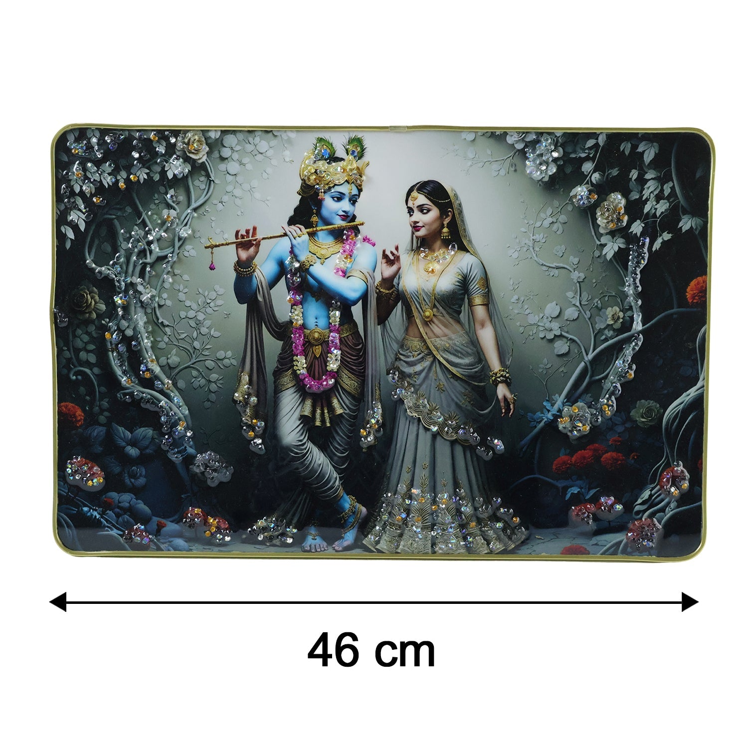 Radha Krishna Wall Frame – Elegant Spiritual Home Decor