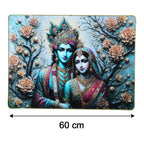 Large spiritual Radha Krishna wall decor for home and temple