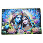 Religious Radha Krishna wall frame painting, spiritual home decor
