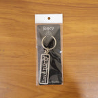 Radhe Krishna metal keychain for spiritual protection