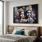 Religious Radha Krishna wall hanging frame