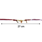 Size reference of decorative pearl beaded rakhi bracelet