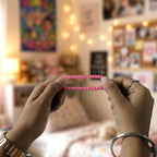Coil hair band made of elastic telephone wire for strong grip and gentle hold