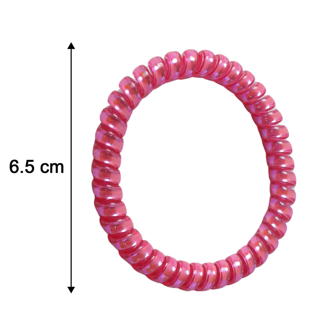 Stretchable coil hair tie in mix color, easy to carry and reusable
