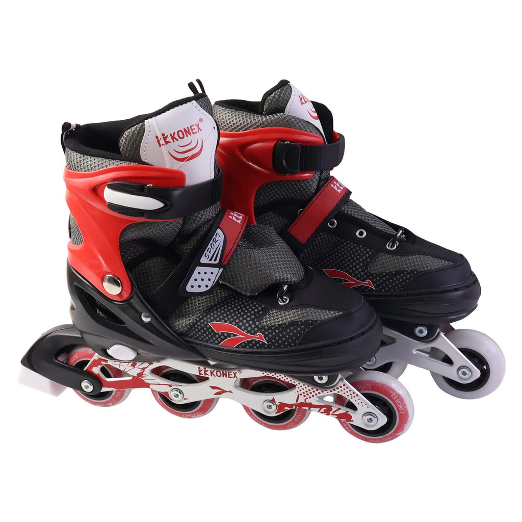 Side view of XL adjustable inline skates ideal for kids and adults