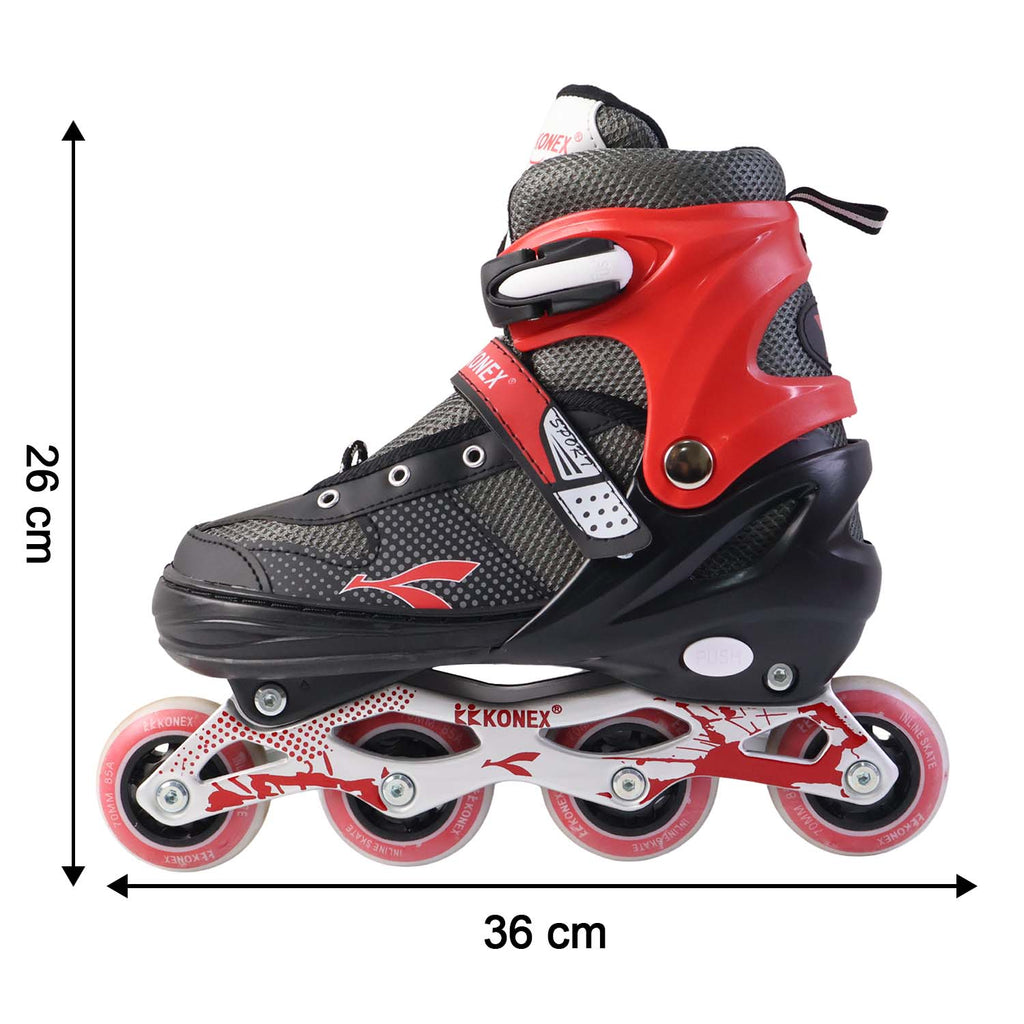 Fitness inline skates featuring triple closure straps for secure fit