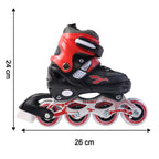 Adjustable inline skates designed for fitness and recreational skating for kids and adults