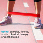 Resistance exercise band made of natural latex material for strength training