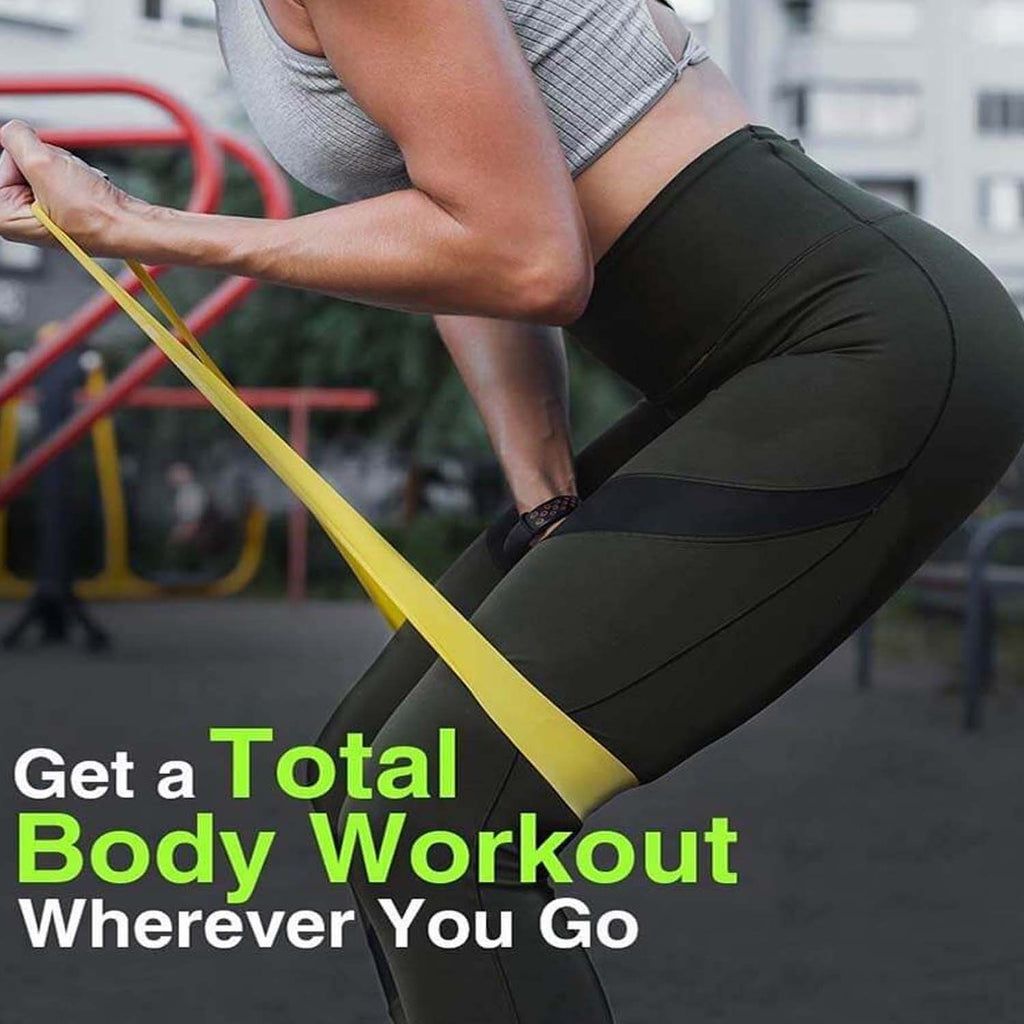Fitness resistance loop bands designed for full-body workout and strength