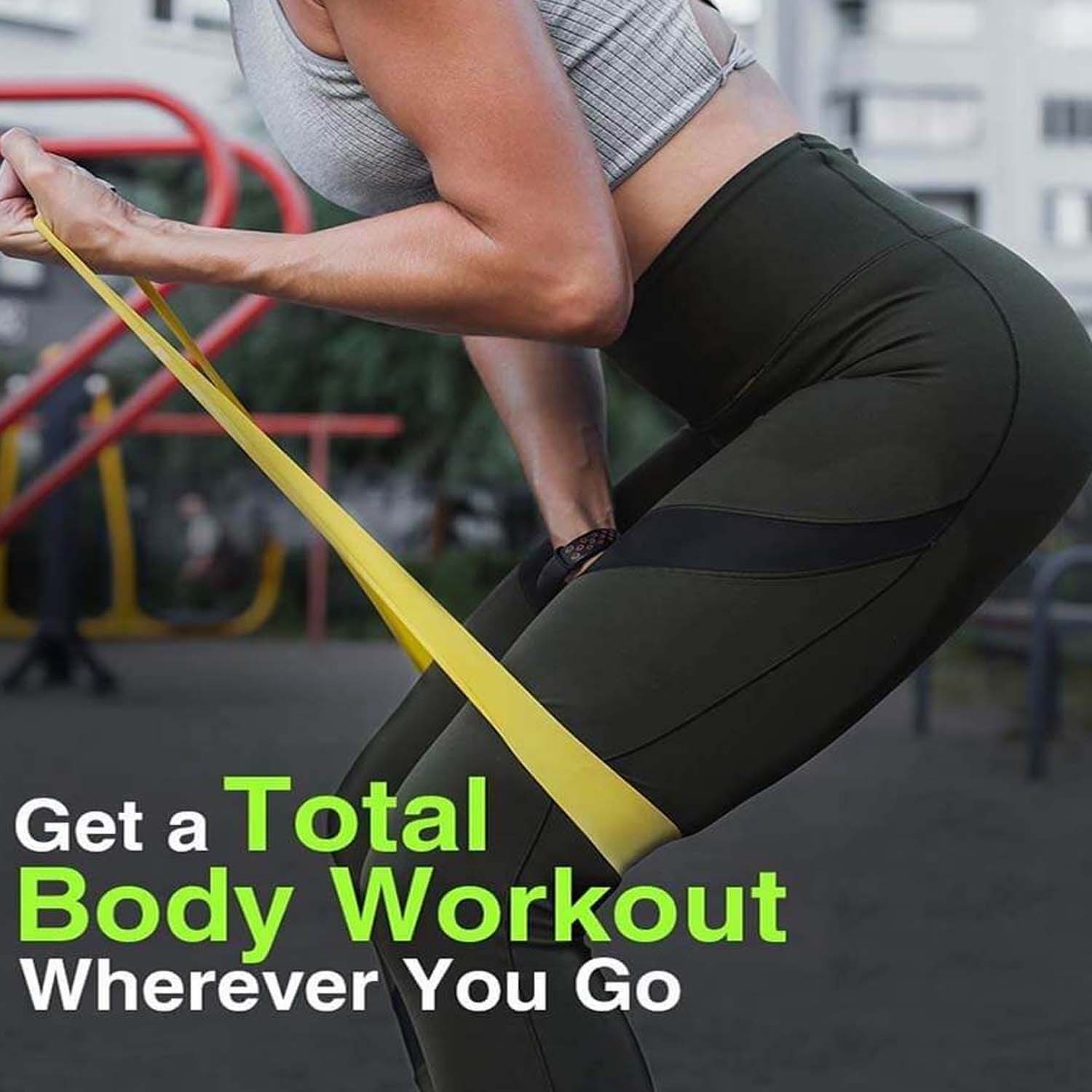Fitness resistance loop bands designed for full-body workout and strength