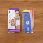 Resistance bands actively used in fitness workout session