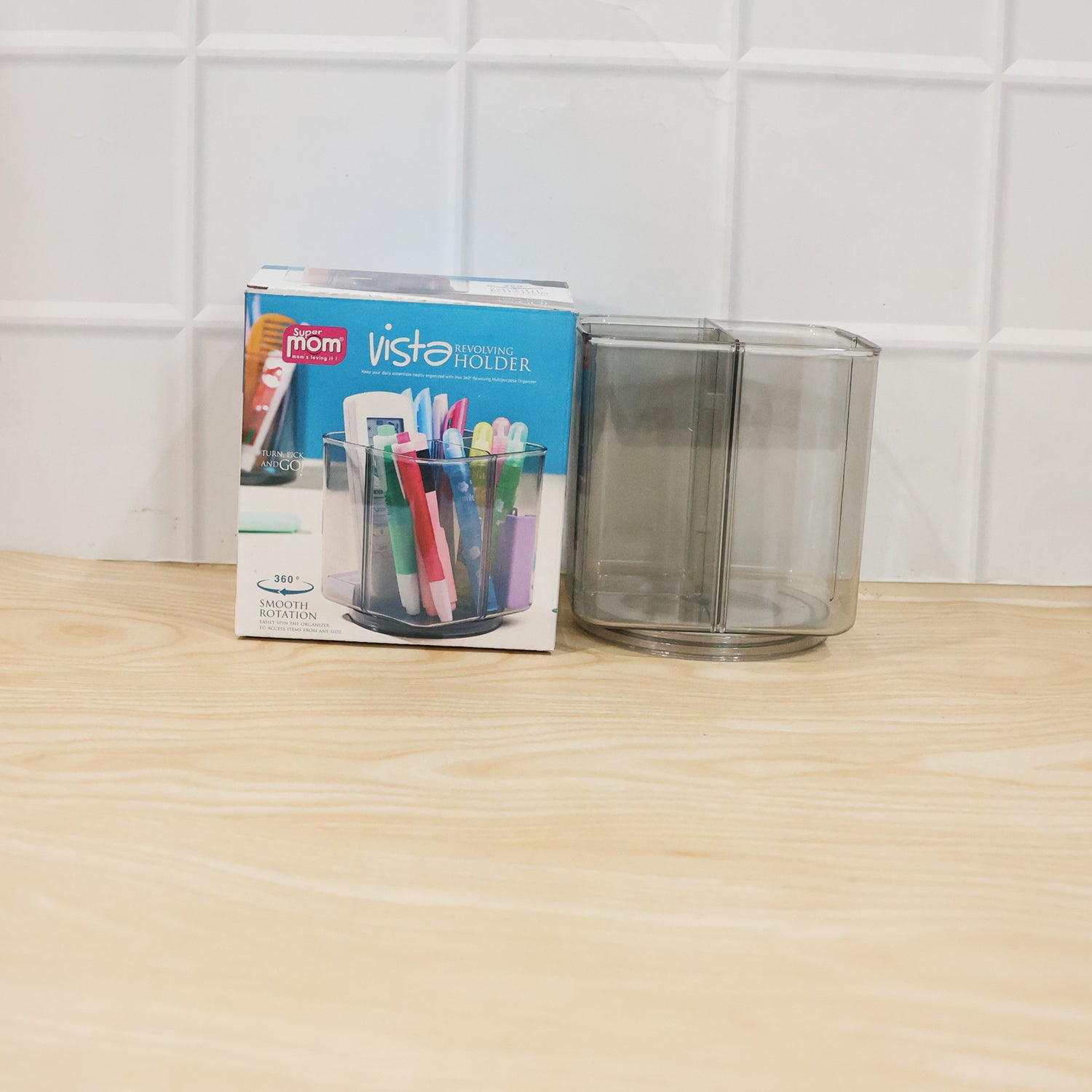 Stylish acrylic pen holder for workspace